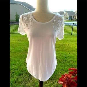 Ann Taylor short sleeve fancy tee shirt NWT